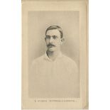 Edward Hughes. Tottenham Hotspur 1899-1908. Early mono printed postcard of Hughes, head and