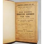Wisden Cricketers' Almanack 1898. 35th edition. Original paper wrappers. Bound in brown boards