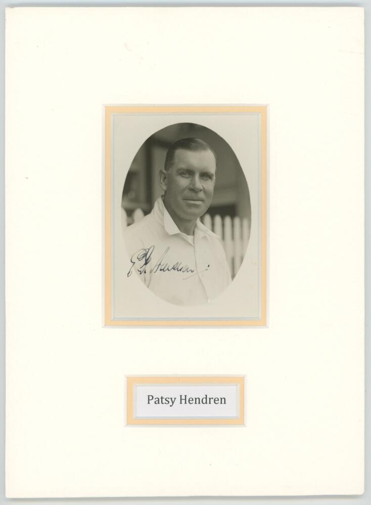 Elias Henry 'Patsy' Hendren. Middlesex & England 1907-1937. Original mono postcard size head and