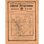 Tottenham Hotspur. Season 1926/1927. English League Division 1. Ten official home programmes for the