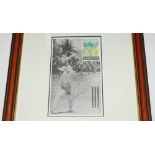 Garry Sobers. Barbados Independence postcard 1966, first day of issue, signed to face by Garry