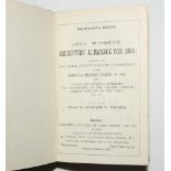 Wisden Cricketers' Almanack 1888. 25th edition. Bound in dark green boards, lacking original paper