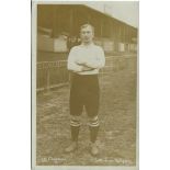 Herbert Chapman. Tottenham Hotspur 1905-1907. Early sepia real photograph postcard of Chapman,