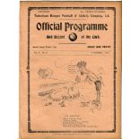 Tottenham Hotspur v Notts County. English League Division 1. Season 1912-1913. Original programme