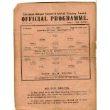 Tottenham Hotspur. Season 1939/1940. Selection of eight war-time single sheet programmes for the