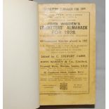 Wisden Cricketers' Almanack 1928. 65th edition. Bound in dark brown boards, with original wrappers