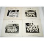 Millfield School, Somerset. Four official school photographs of the Cricket First XI for seasons