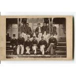 'The Australian team to England 1882'. Excellent early original sepia plain back carte de visite