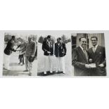 Australia tour to England 1956. Three original press photographs from the 1956 tour. One of