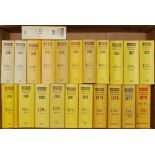 Wisden Cricketers' Almanack 1976 to 1997. Original cloth covered editions with the exception of