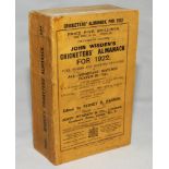Wisden Cricketers' Almanack 1922. 59th edition. Original paper wrappers. Wrappers a little worn