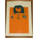 Australian Rugby. Australian International gold and green rugby shirt by 'Canterbury' with