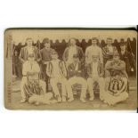 Surrey County Cricket Club 1892. Excellent original sepia plain back carte de visite photograph of