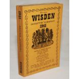 Wisden Cricketers' Almanack 1945. 82nd Edition. Original limp cloth covers. Only 6500 paper copies