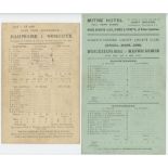 Worcestershire C.C.C. scorecards 1921 and 1922. Two official scorecards for Hampshire v