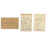 South Africa tour to England 1947. Small, apparently homemade autograph album comprising nice