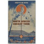 South Africa tour to England 1935. Official souvenir brochure for the South African tour of