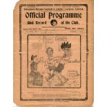 Tottenham Hotspur. Season 1924/1925. English League Division 1. Six official home programmes for the