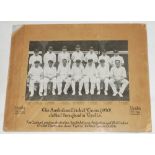 Australian tour of England 1930. Early tour 'Viyella' printed advertising photograph, laid down to