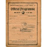 Tottenham Hotspur v Sunderland. English League Division 1. Season 1911-1912. Original programme