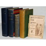 Cricket tour books. Three titles by Plum Warner, 'How We Recovered the Ashes', London 1904, 'The M.
