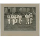 England v Australian Services 1945. A pair of original mono photographs taken at the match played at