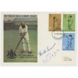 Nottinghamshire C.C.C. '100 Years of English County Cricket'. Official T.C.C.B. first day cover