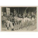 Australia tour to South Africa 1935/36. Excellent original mono press photograph of seven players