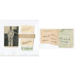 Yorkshire C.C.C. 1920s-1930s. A selection of album pages and individual signatures in ink (three
