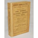 Wisden Cricketers' Almanack 1894. 31st edition. Original paper wrappers. Replacement spine paper.