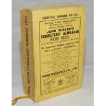 Wisden Cricketers' Almanack 1935. 72nd edition. Original paper wrappers. Minor wear to wrappers