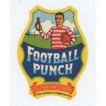 'Football Punch'. Twenty five unused beer bottle labels for 'Football Punch- a splendid Winter