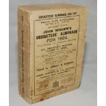 Wisden Cricketers' Almanack 1924. 61st edition. Original paper wrappers. Some fading, wear and