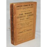 Wisden Cricketers' Almanack 1891. 28th edition. Original paper wrappers. Some minor wear and age