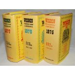 Wisden Cricketers' Almanack 1975, 1976 and 1977. Original hardback editions with original