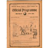 Tottenham Hotspur v Oldham Athletic. English League Division 1. Season 1912-1913. Original programme