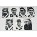 India tour to England 1967. A collection of seven official pre-tour player portrait photographs of