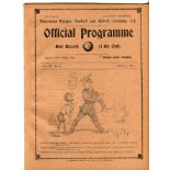 Tottenham Hotspur v Bradford City. English League Division 1. Season 1910-1911. Original programme