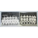 Australia v South Africa 1952 and 1963. Two official mono press photographs of Australian XI teams