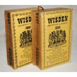Wisden Cricketers' Almanack 1939 & 1940. 76th & 77th editions. Original cloth covers. Both