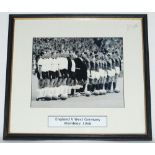 England v West Germany. World Cup Final 1966. Mono photograph of the two teams, referee and linesmen