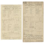 Somerset C.C.C. scorecards 1914 and 1932. Two official scorecards including a rarely seen card for