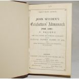 Wisden Cricketers' Almanack 1886. 23rd edition. Bound in dark brown boards, lacking original paper