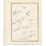 Essex 1954. Page with printed title and border, very nicely signed in ink by thirteen members of the
