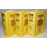 Wisden Cricketer's Almanack 1974, 1975 and 1976. Original hardbacks with replacement dustwrappers,