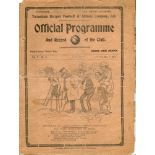 Tottenham Hotspur v Bolton Wanderers. English League Division 1. Season 1912-1913. Original