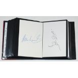 England Test cricketers. Small album comprising a good selection of sixty signatures of England Test
