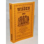 Wisden Cricketers' Almanack 1943. Willows reprint (2000) in softback covers. Limited edition 745/