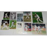 Test cricketers 1980s-2010s. Sixteen colour and mono press and copy photographs, each signed by