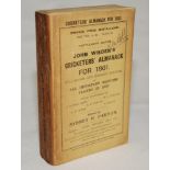 Wisden Cricketers' Almanack 1901. 28th edition. Original paper wrappers, laid down to facsimile
